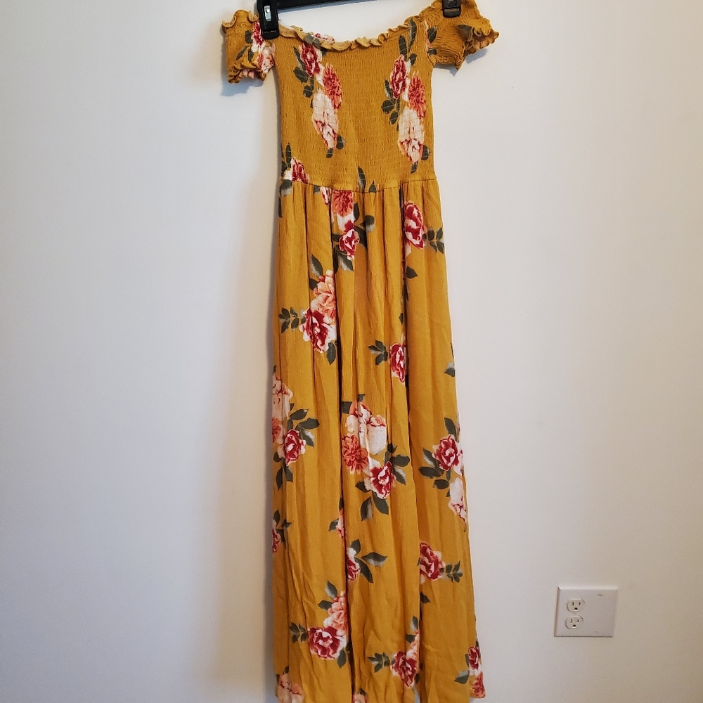 Yellow Floral Maxi Dress